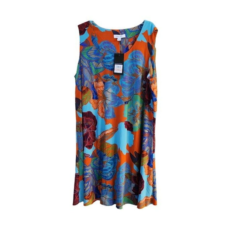 Nine West, NWT, womens 2x, tank style dress, colorful print